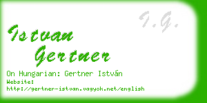 istvan gertner business card