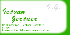 istvan gertner business card